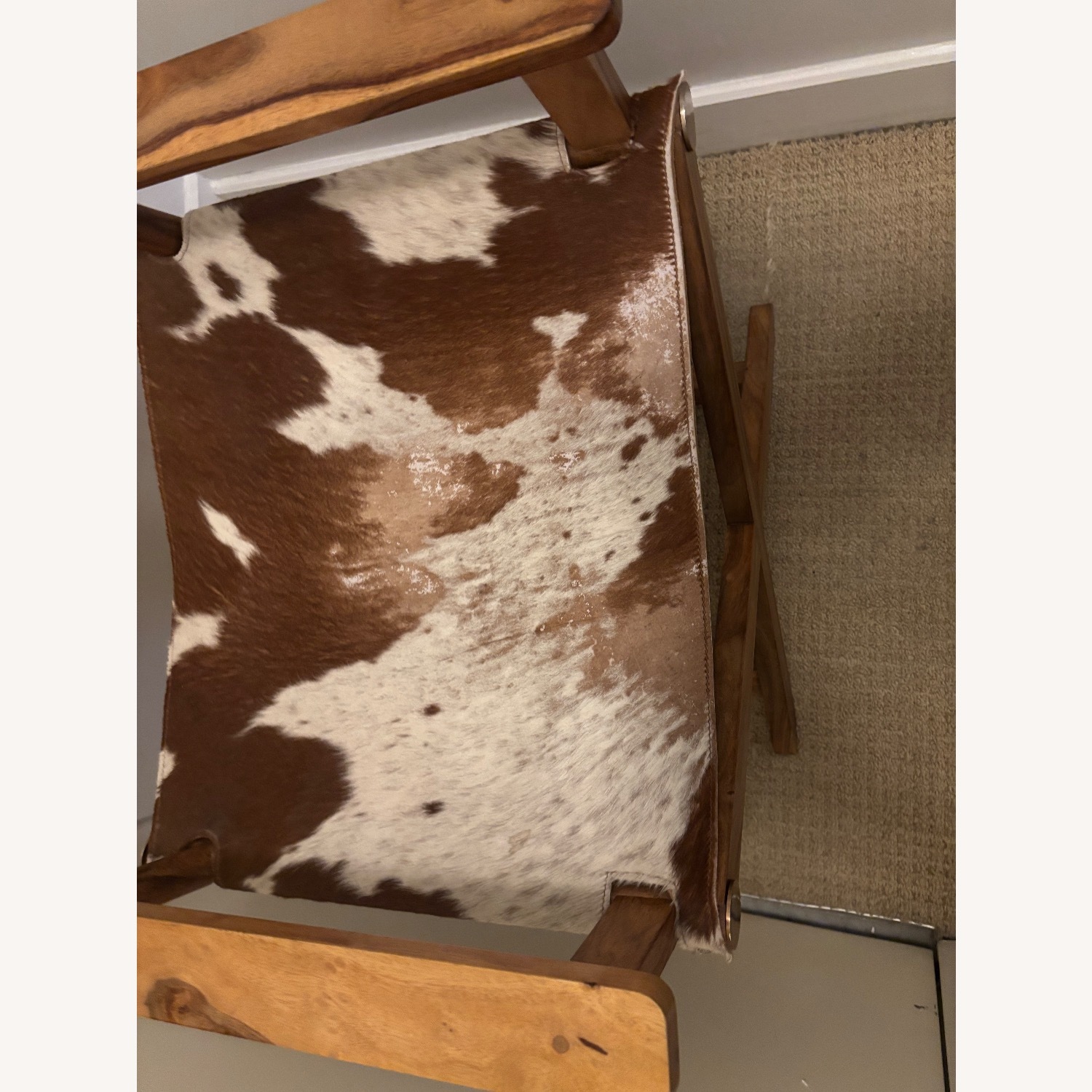 CB2 Curator Cowhide Directors Chair - image-1