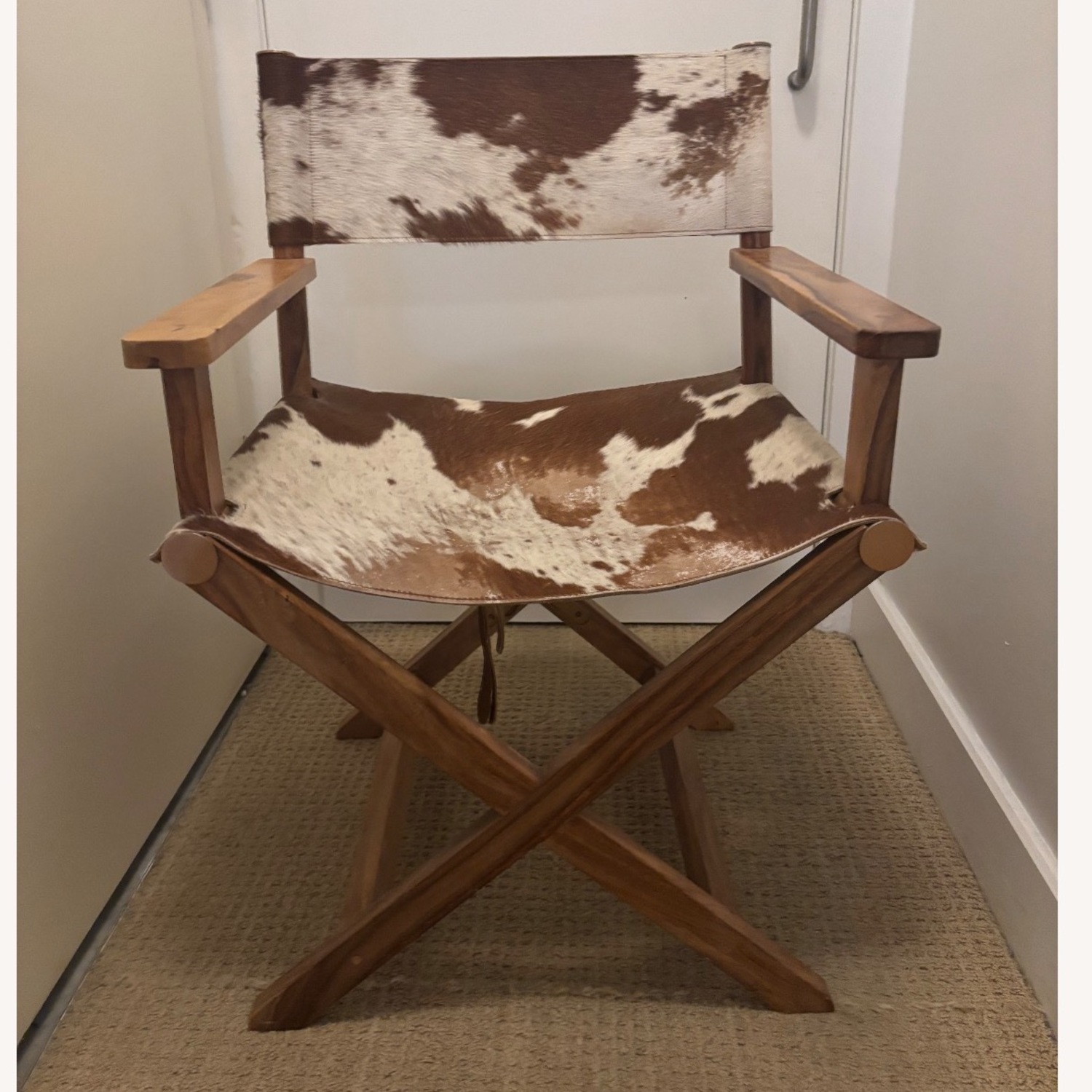 CB2 Curator Cowhide Directors Chair - image-4