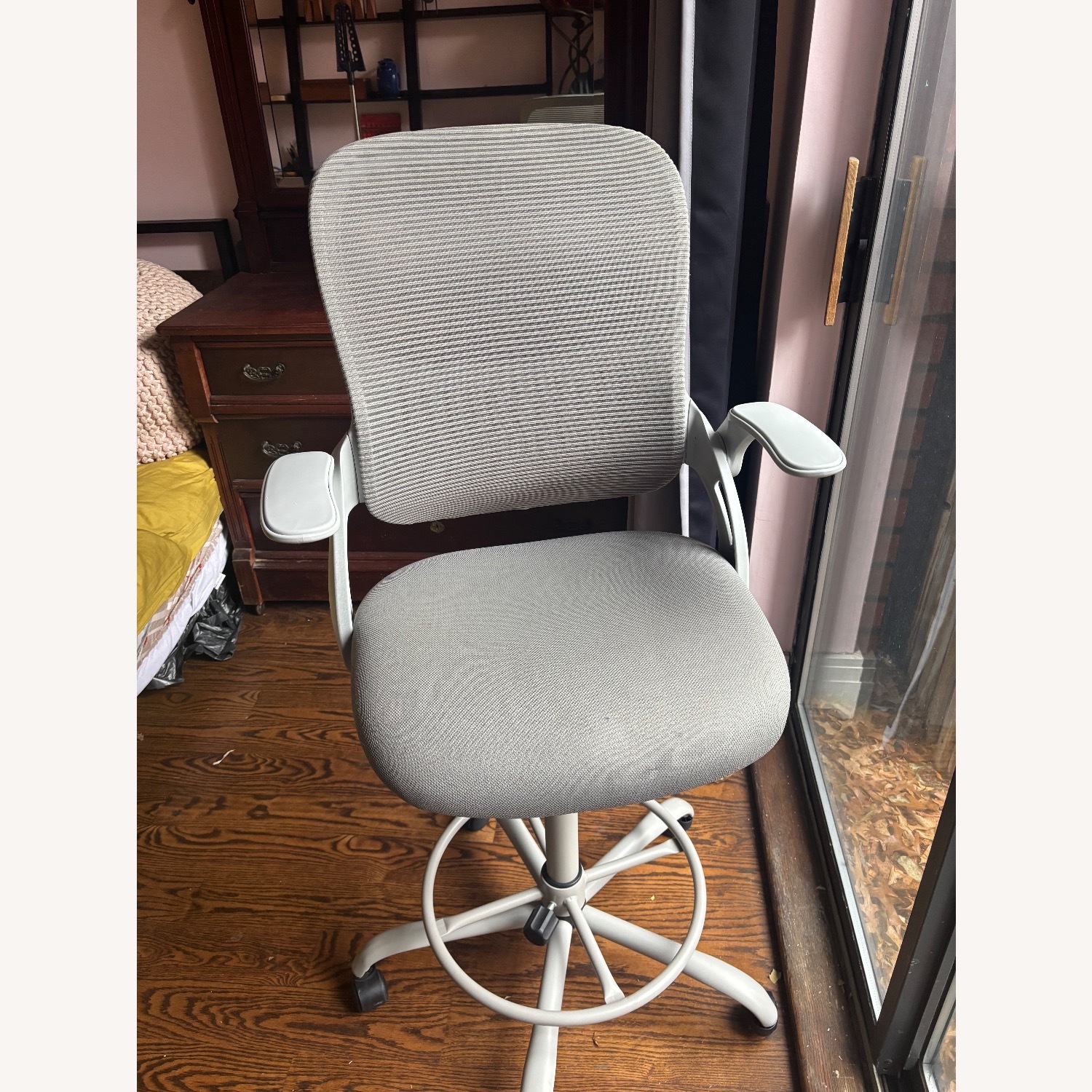 Light Gray Fabric Office Chair - image-0