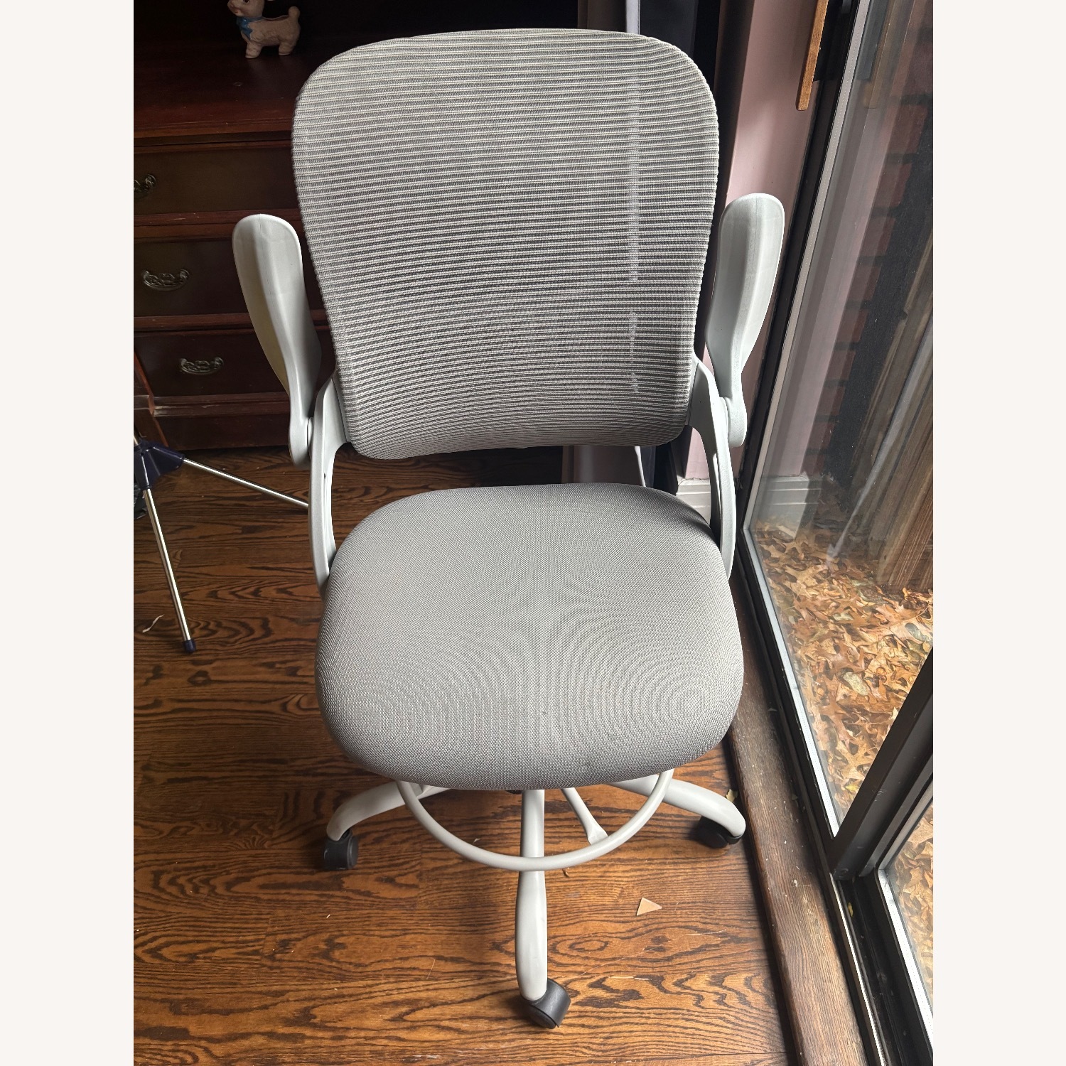 Light Gray Fabric Office Chair - image-2