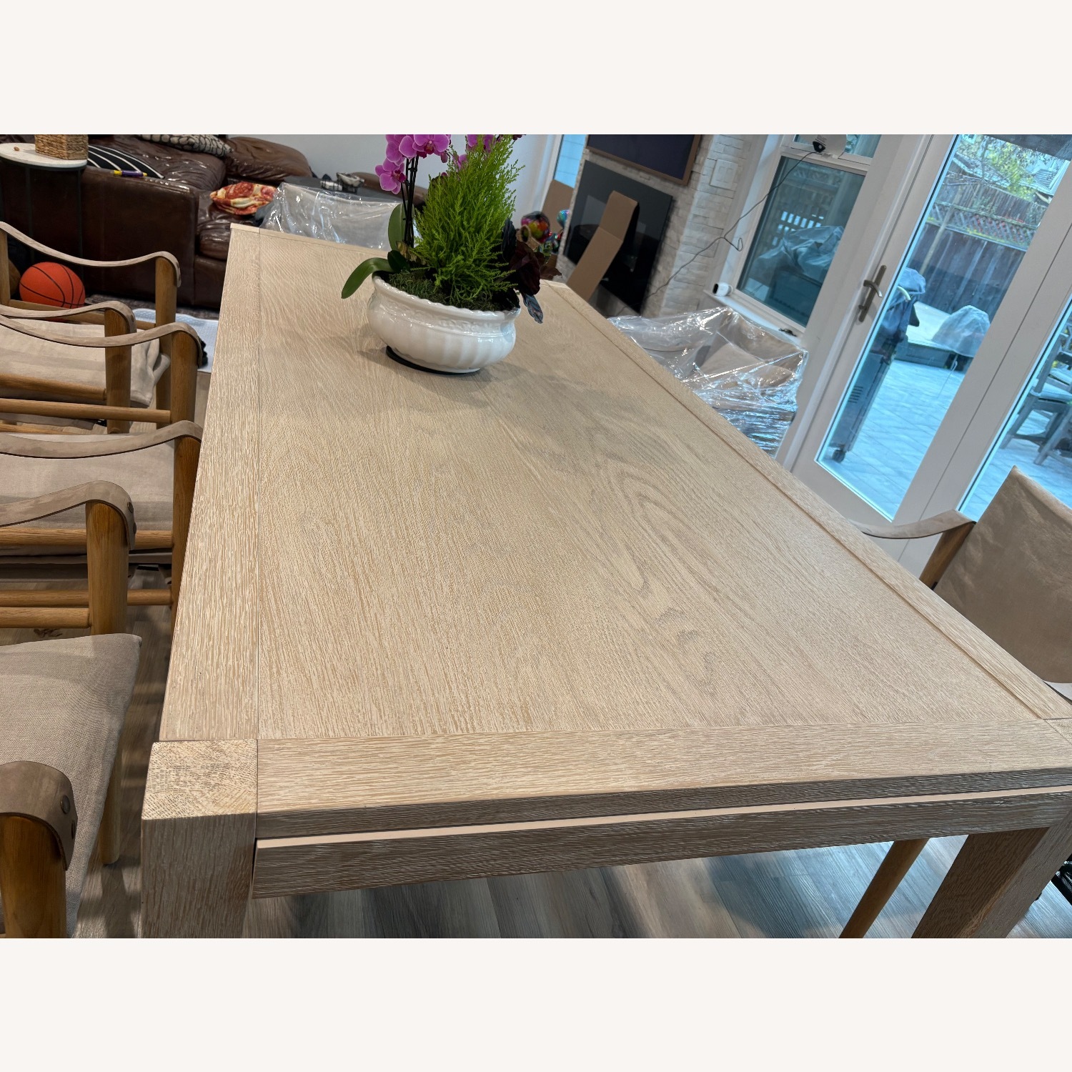 Restoration Hardware French White Oak Dining Table - image-4