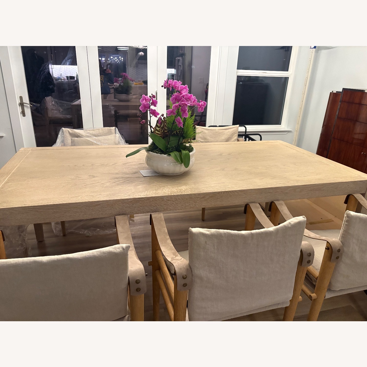 Restoration Hardware French White Oak Dining Table - image-3