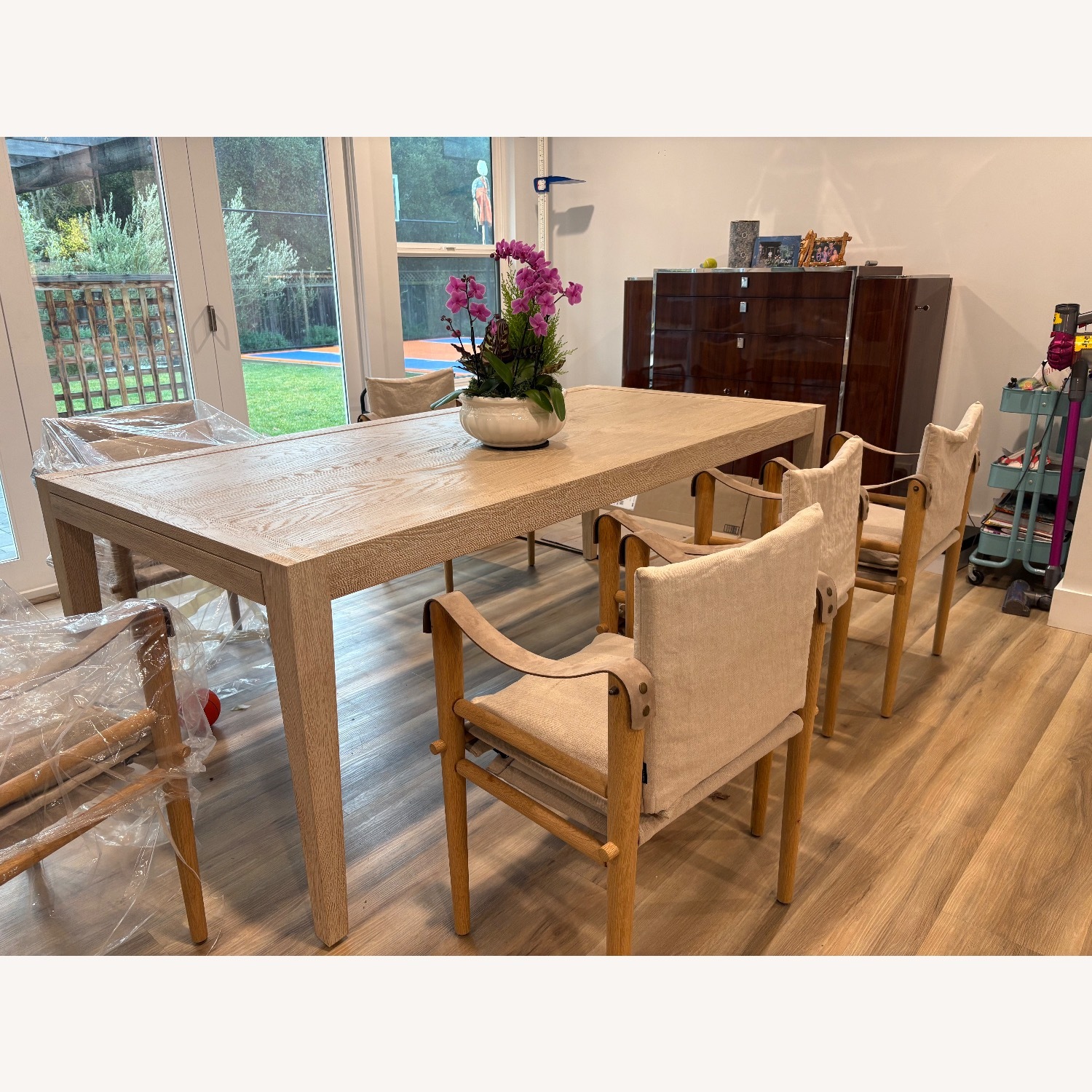 Restoration Hardware French White Oak Dining Table - image-2