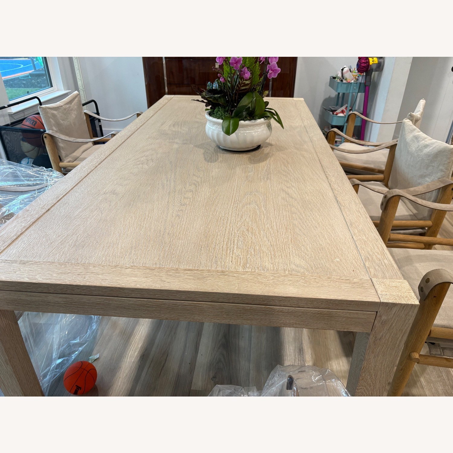 Restoration Hardware French White Oak Dining Table - image-5