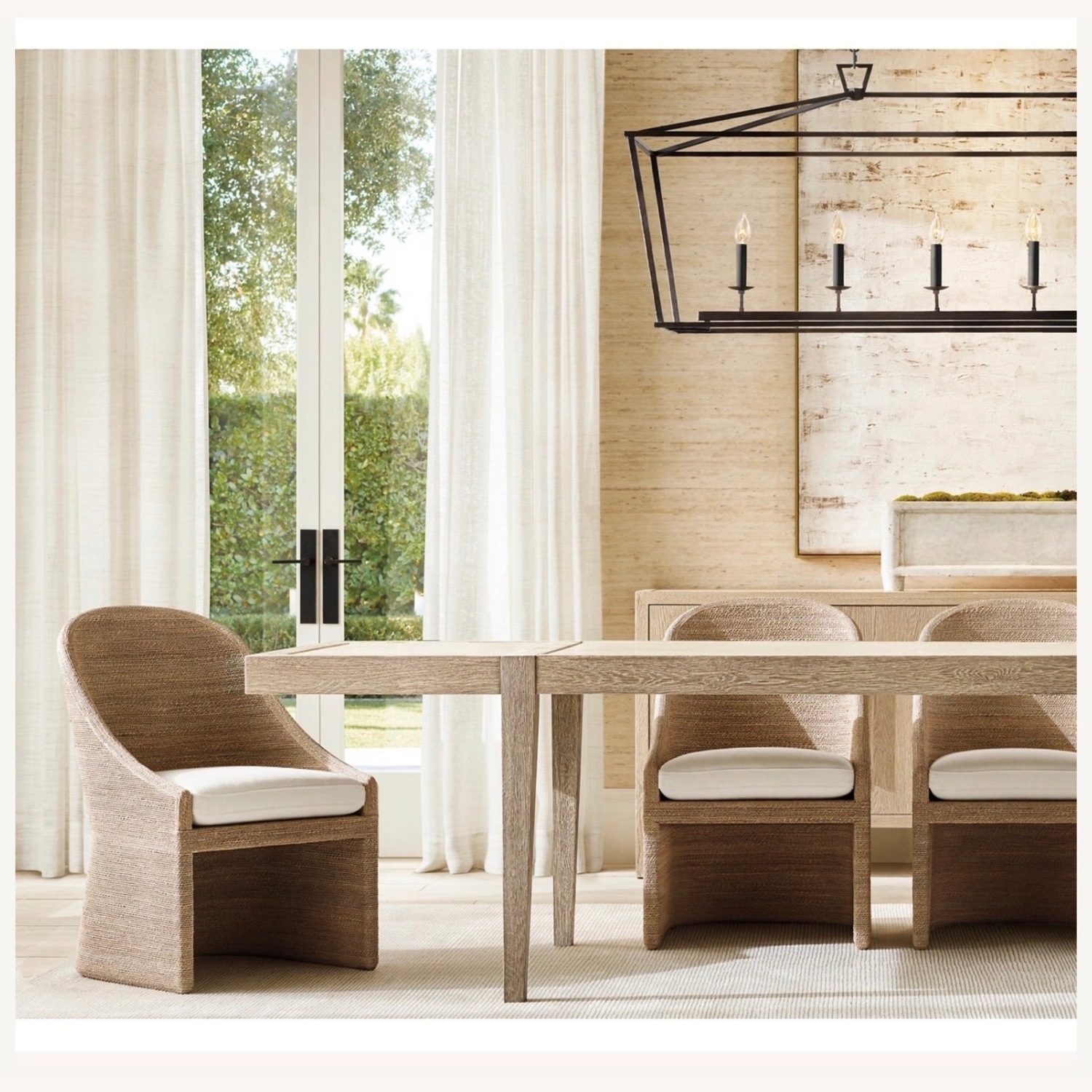 Restoration Hardware French White Oak Dining Table - image-9