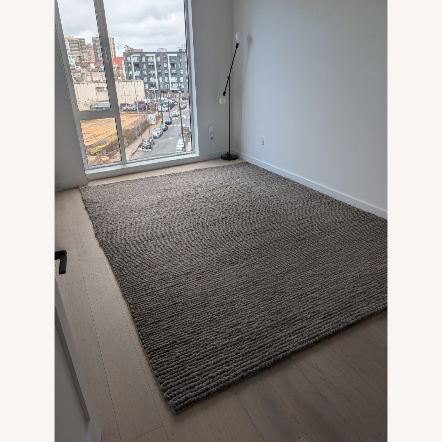 Room & Board Cable 8'2"x11'6" Rug in Charcoal - image-1