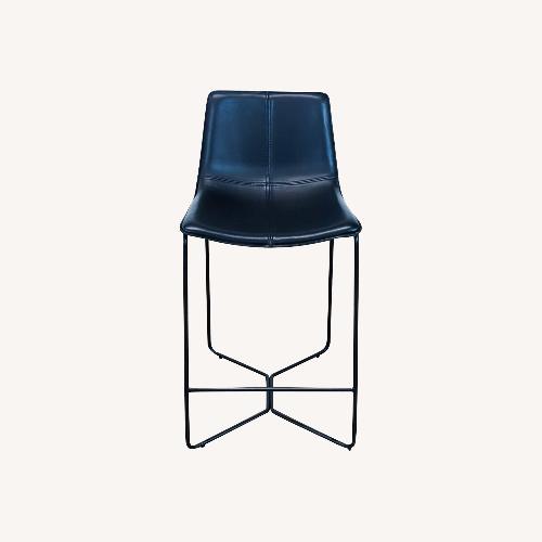 Used West Elm Slope Leather Bar Stool for sale on AptDeco