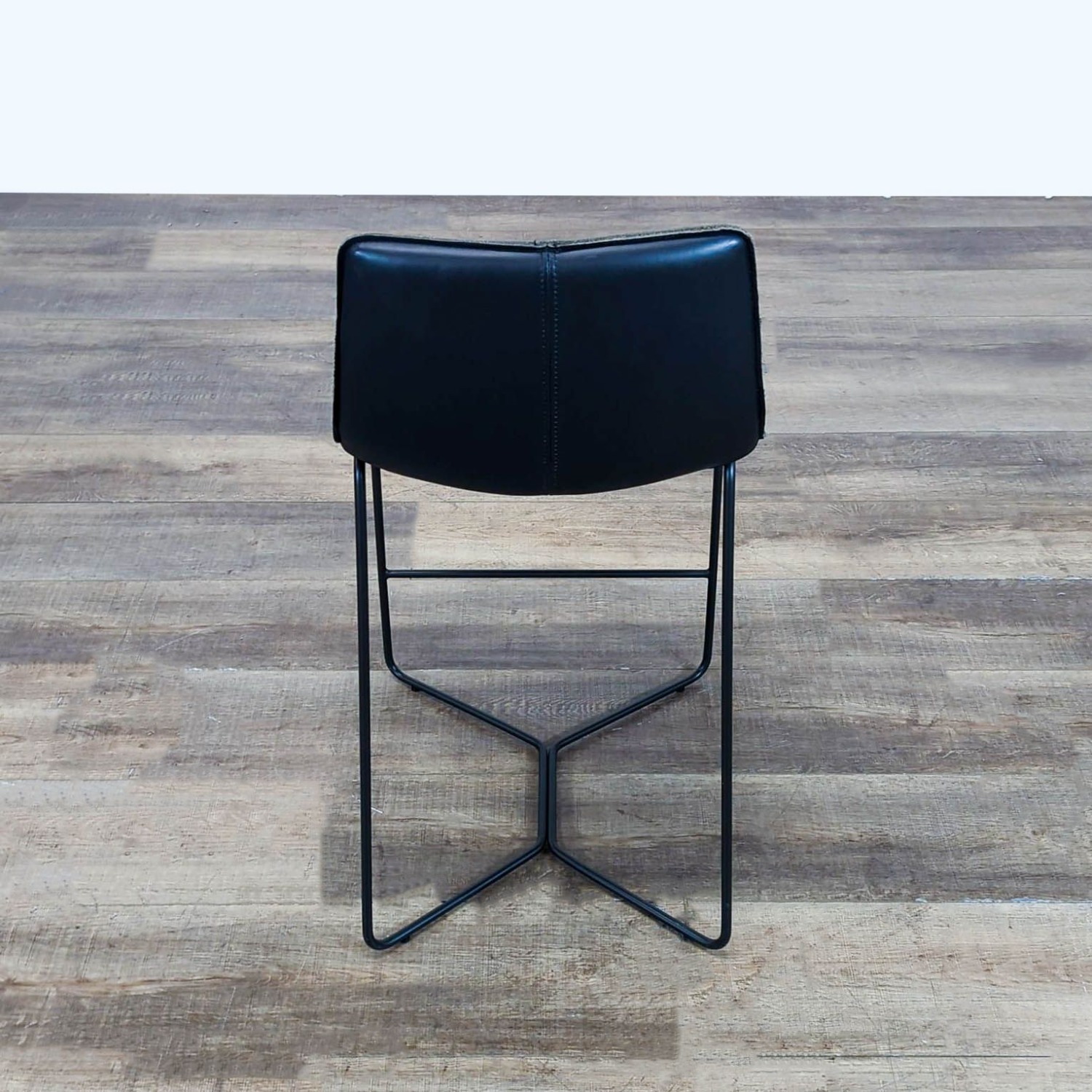 West Elm Slope Leather Bar Stool - image-3