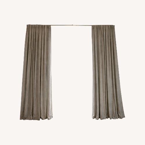 Used Custom Curtains Blue Curtain for sale on AptDeco