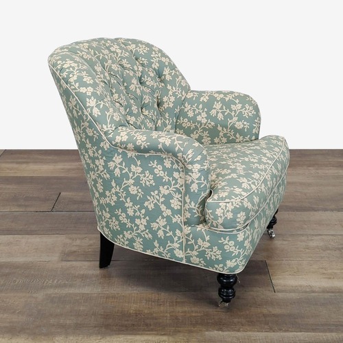 Used Cisco Brothers Floral Tufted Lounge Chair for sale on AptDeco