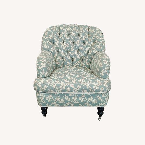 Used Cisco Brothers Floral Tufted Lounge Chair  for sale on AptDeco