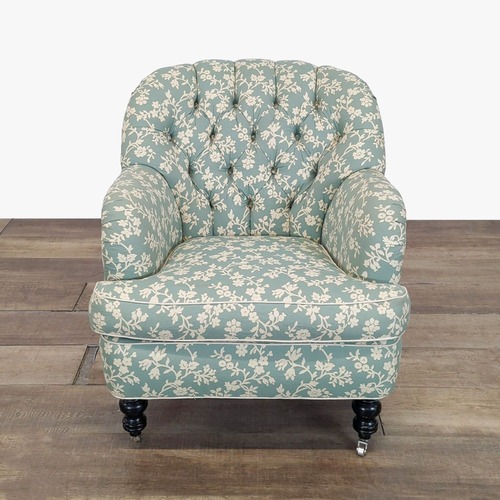 Used Cisco Brothers Floral Tufted Lounge Chair  for sale on AptDeco