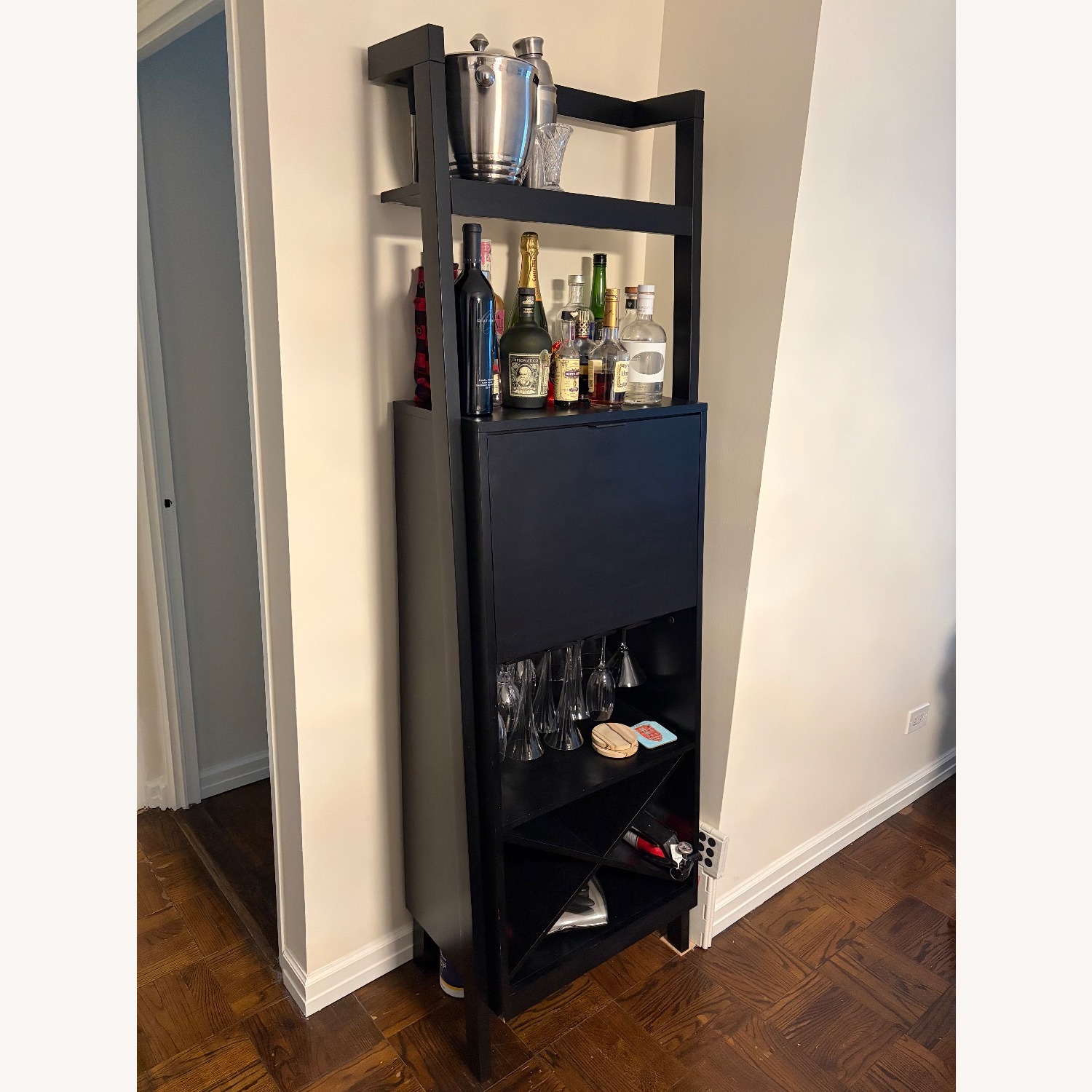 Black Drinks Cabinet - image-1