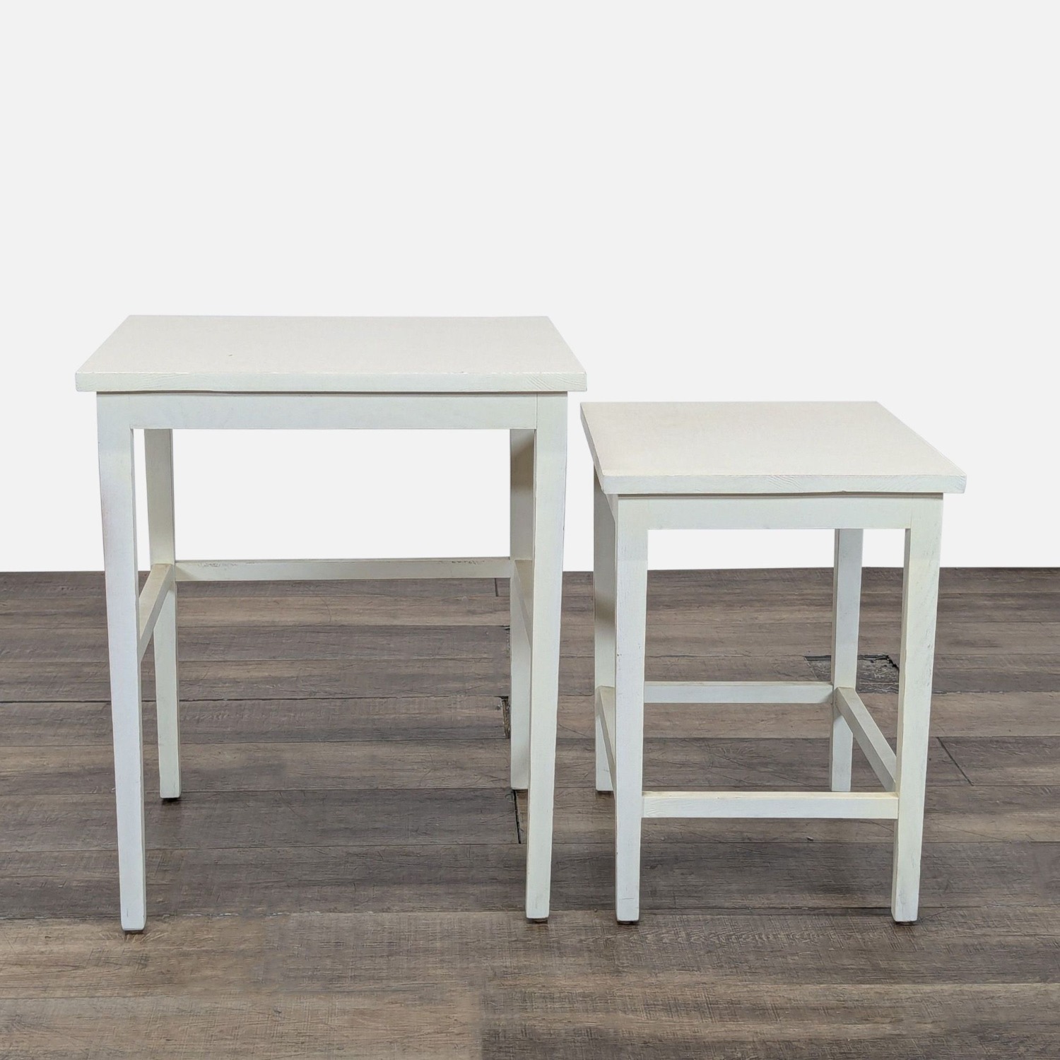 Set of Two Wood Nesting Tables - image-1