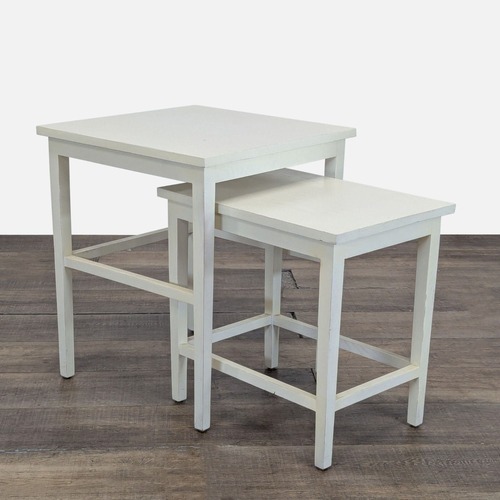 Used Set of Two Wood Nesting Tables for sale on AptDeco