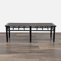 Faux Bamboo and Cane Bench