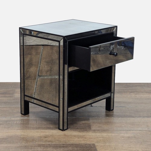Used Pottery Barn Marnie Mirrored Nightstand for sale on AptDeco