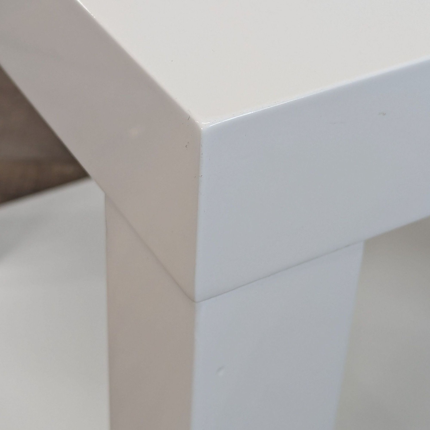 West Elm White Lacquer Cube Side Table - image-2