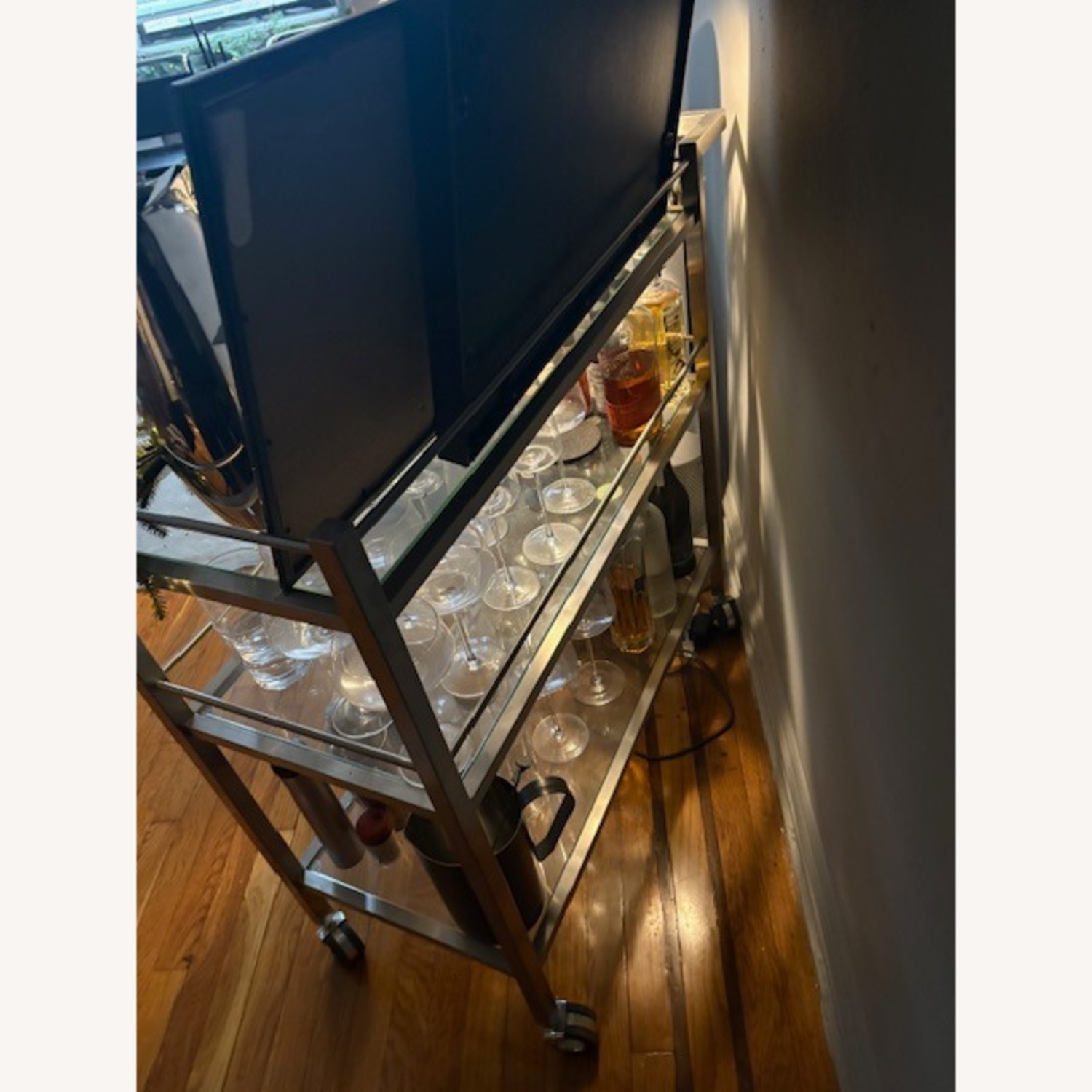 Room & Board Brixton Silver Metal Bar Cart - image-5