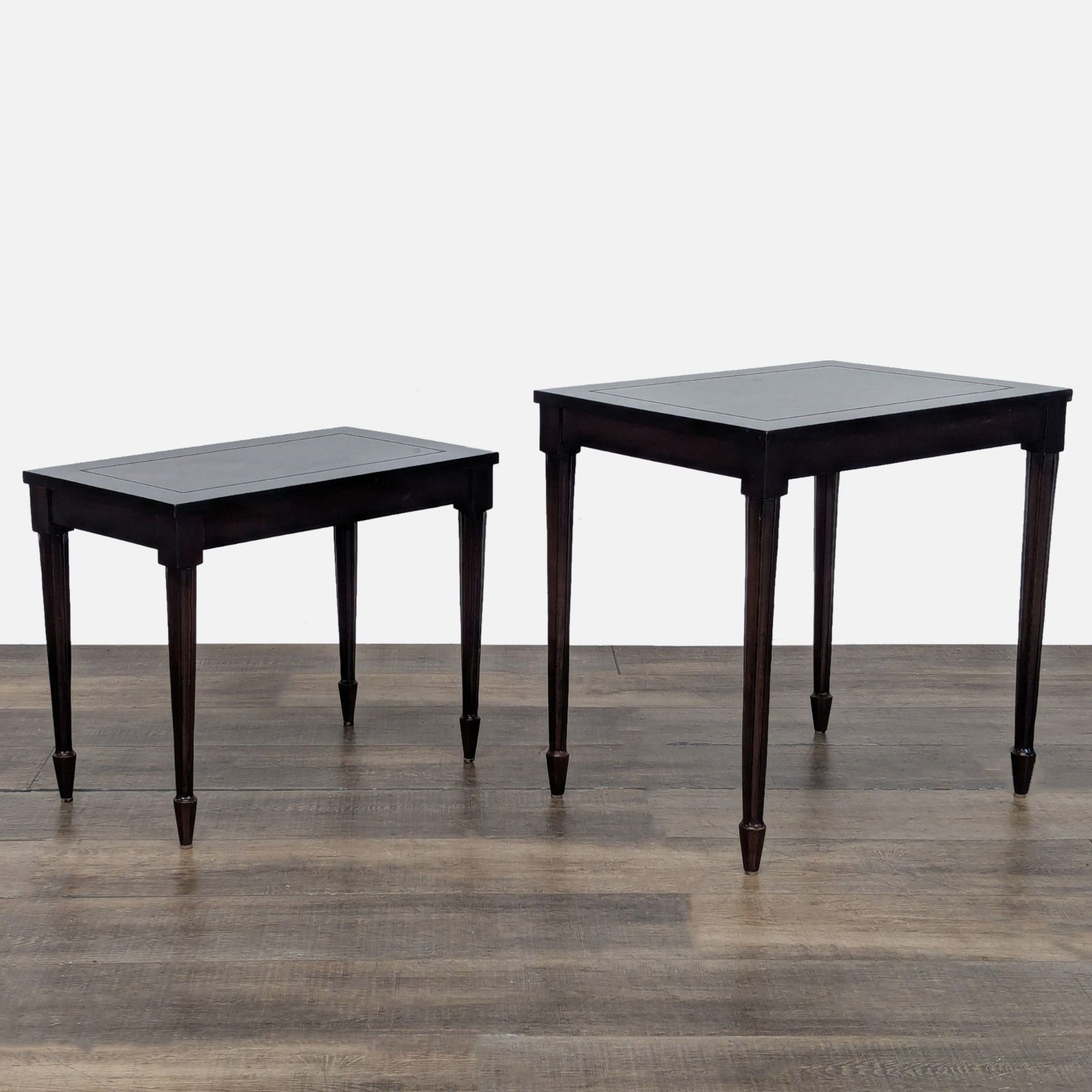 Set of Two Wood Nesting Tables - image-1