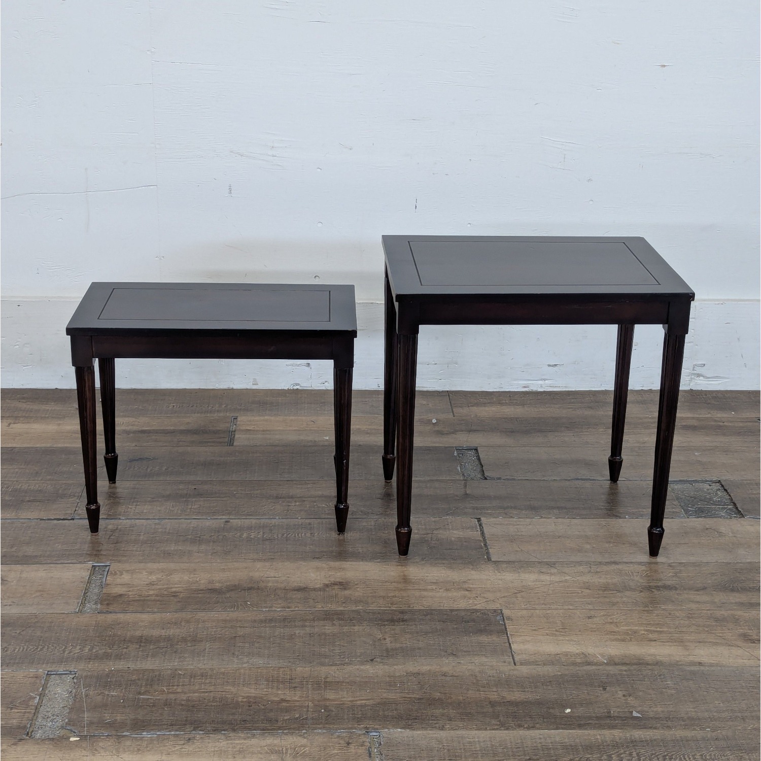 Set of Two Wood Nesting Tables - image-4