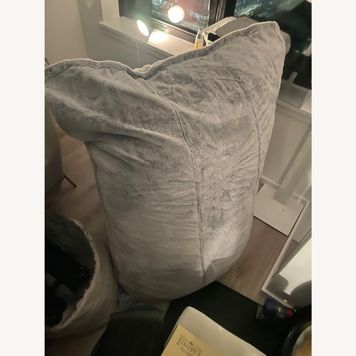 Used LoveSac Pillowsac Light Gray Fabric Armchair for sale on AptDeco