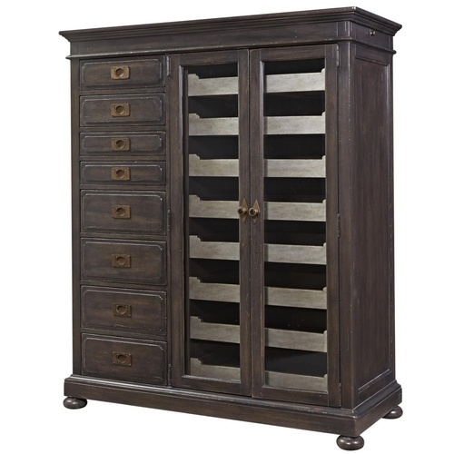Used Universal Furniture Postscript Dark Brown Wood Armoire for sale on AptDeco