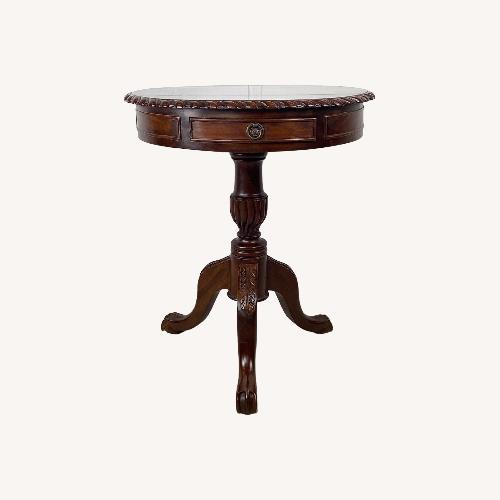 Used Traditional Round Pedestal Side Table for sale on AptDeco