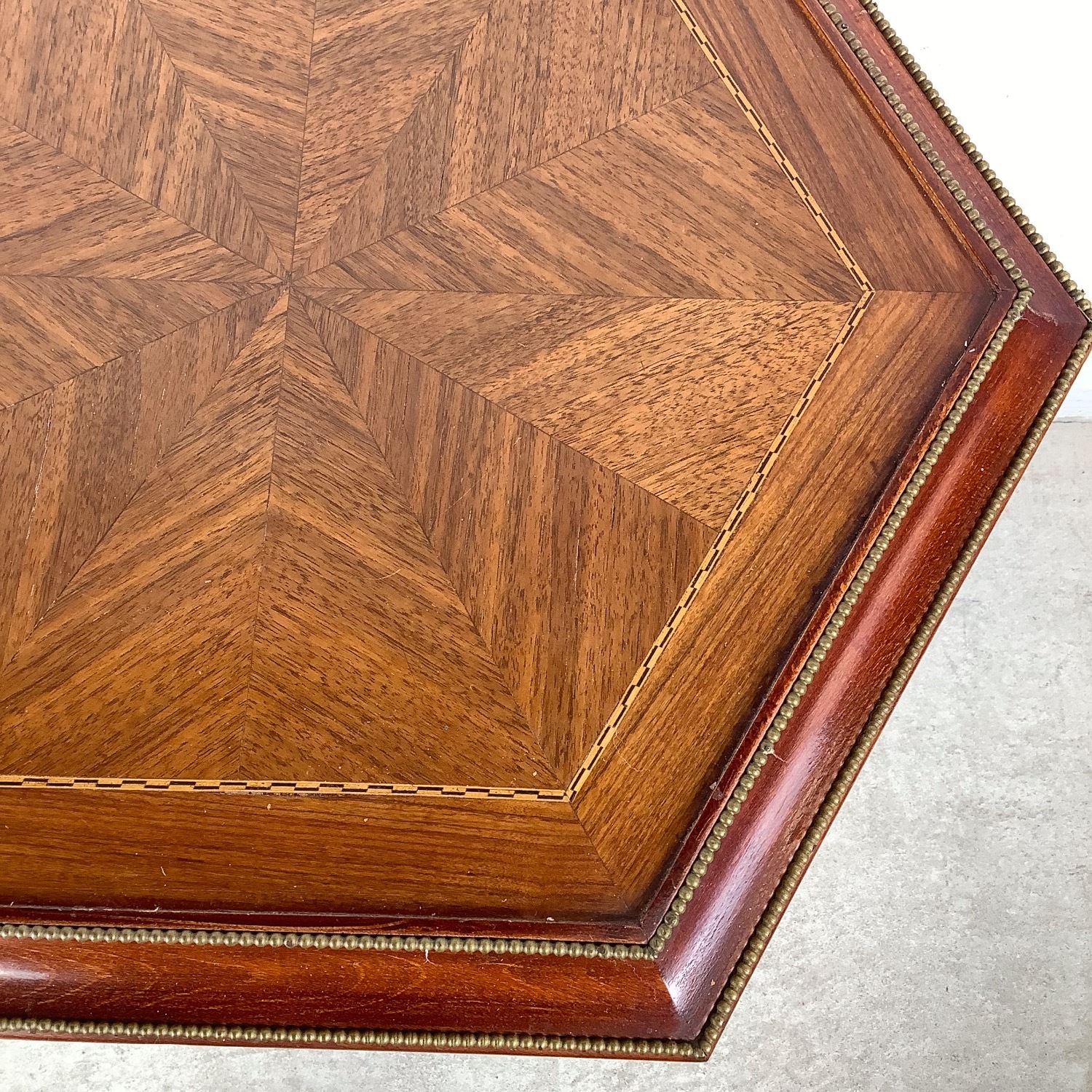 Decorative Pedestal Table with Figural Brass - image-10