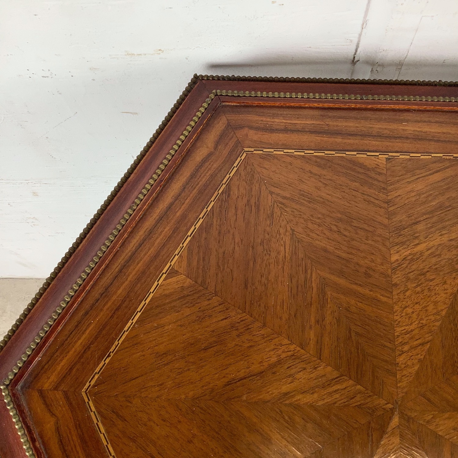 Decorative Pedestal Table with Figural Brass - image-11