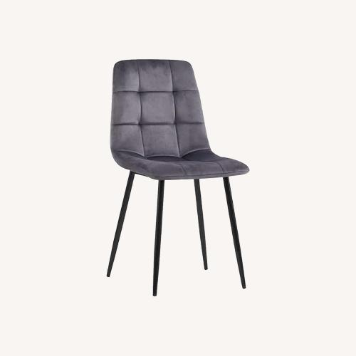 Used Amazon Dark Gray Metal Dining Chairs for sale on AptDeco