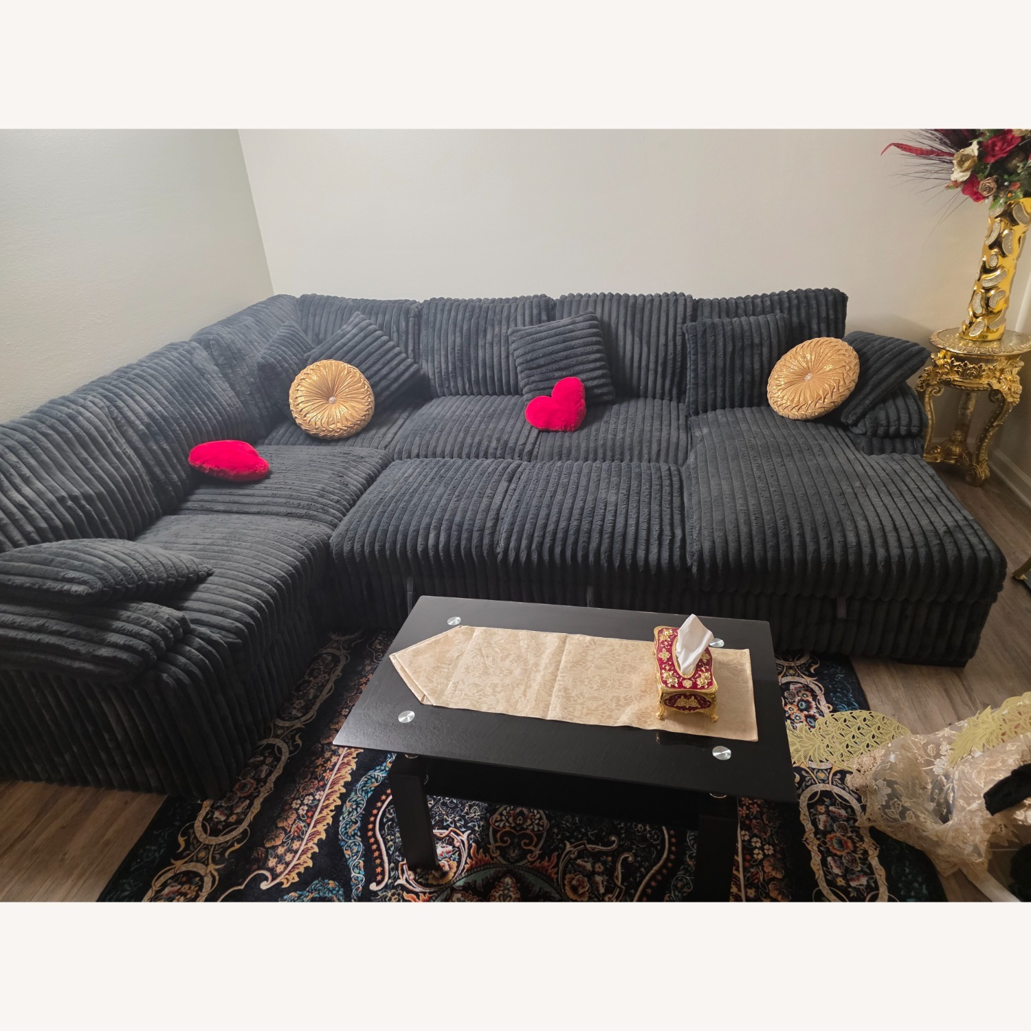 Midnight-Madness 4-Piece Sectional with Chaise - image-6