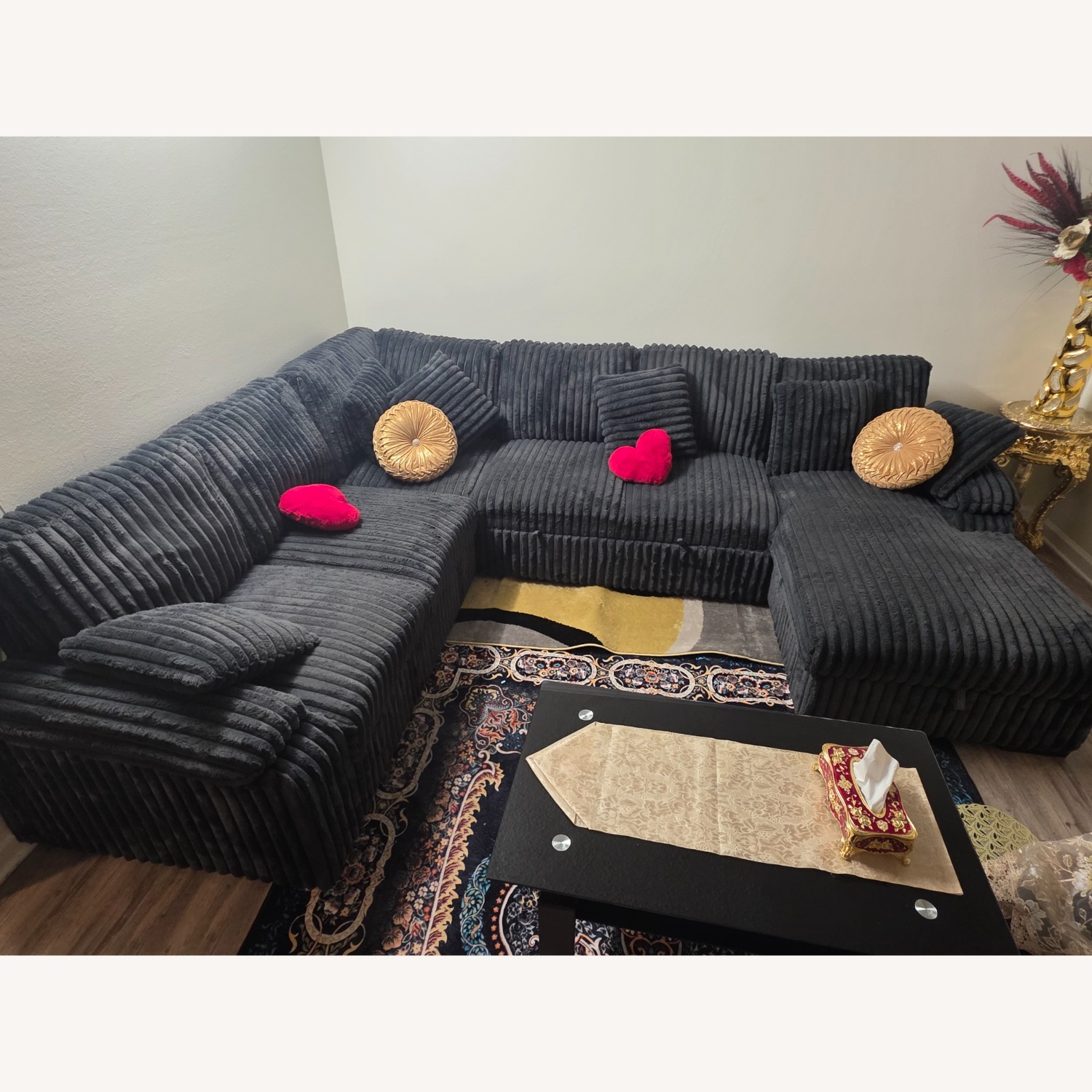 Midnight-Madness 4-Piece Sectional with Chaise - image-2