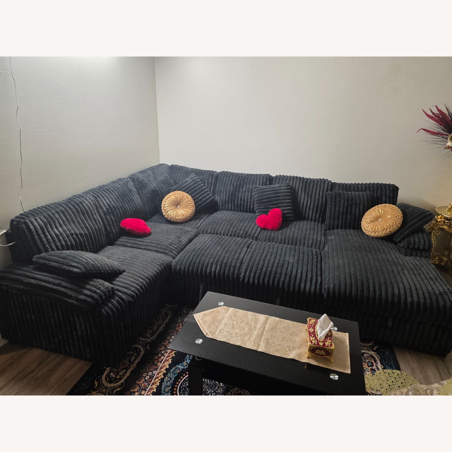 Midnight-Madness 4-Piece Sectional with Chaise - image-4