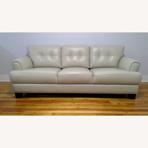 Used Raymour & Flanigan Diego Leather Sofa for sale on AptDeco