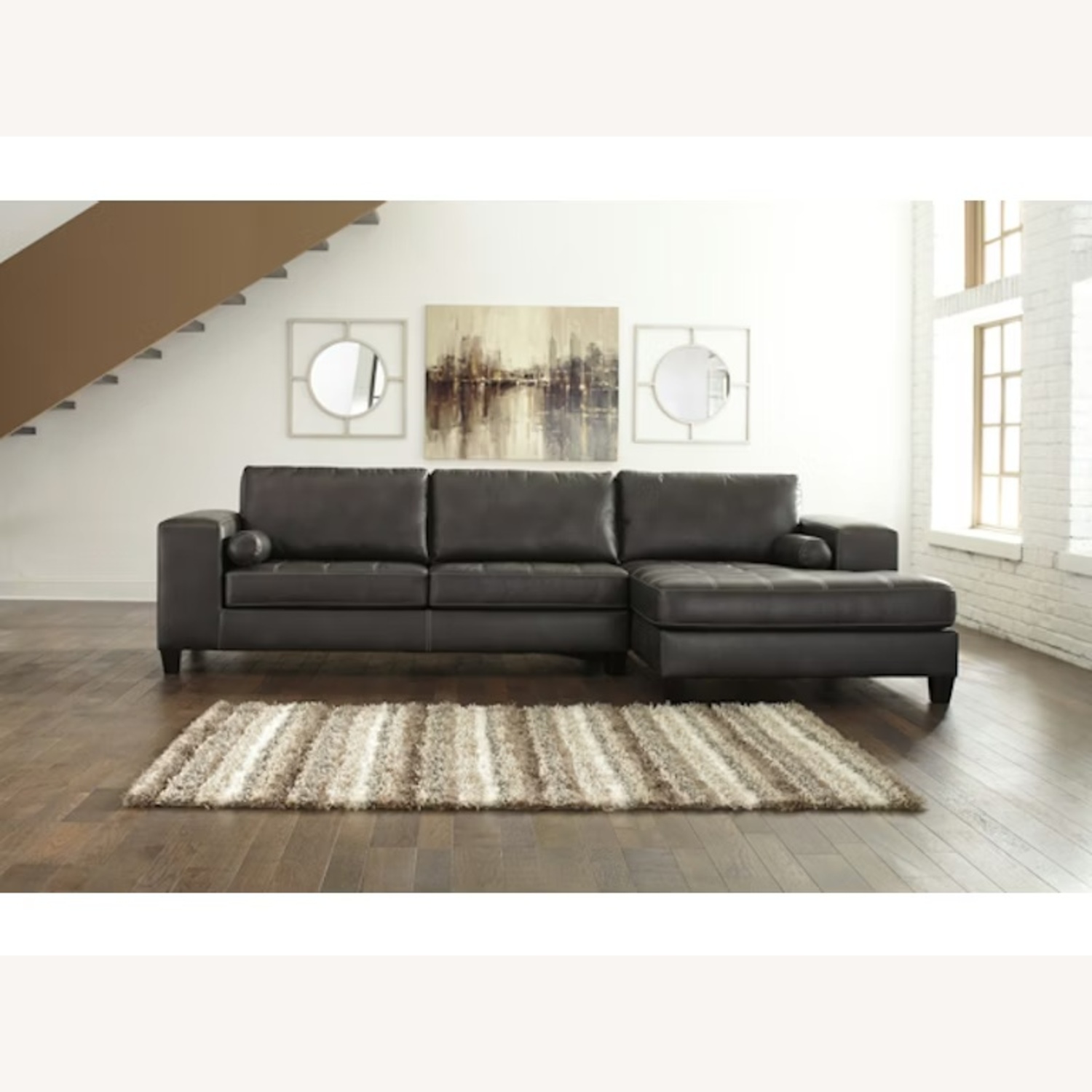 Ashley Furniture Nokomis Dark Brown 2 Piece Sectional - image-5