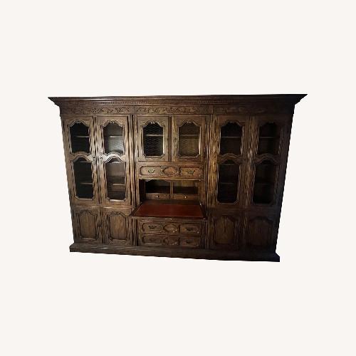 Used Baker Furniture Dark Brown Wood Wall Unit for sale on AptDeco