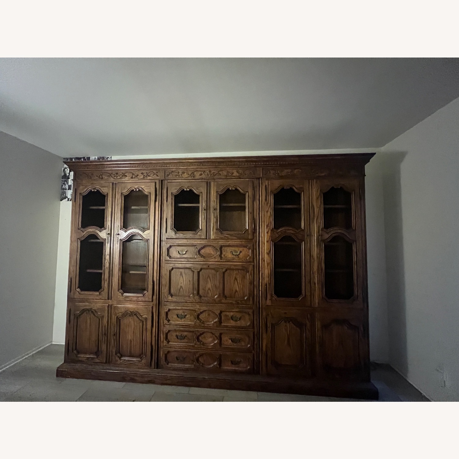 Baker Furniture Dark Brown Wood Wall Unit - image-5