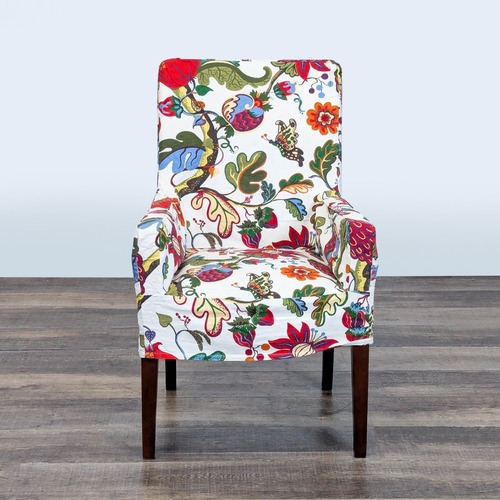 Used Floral Upholstered Arm Chair for sale on AptDeco