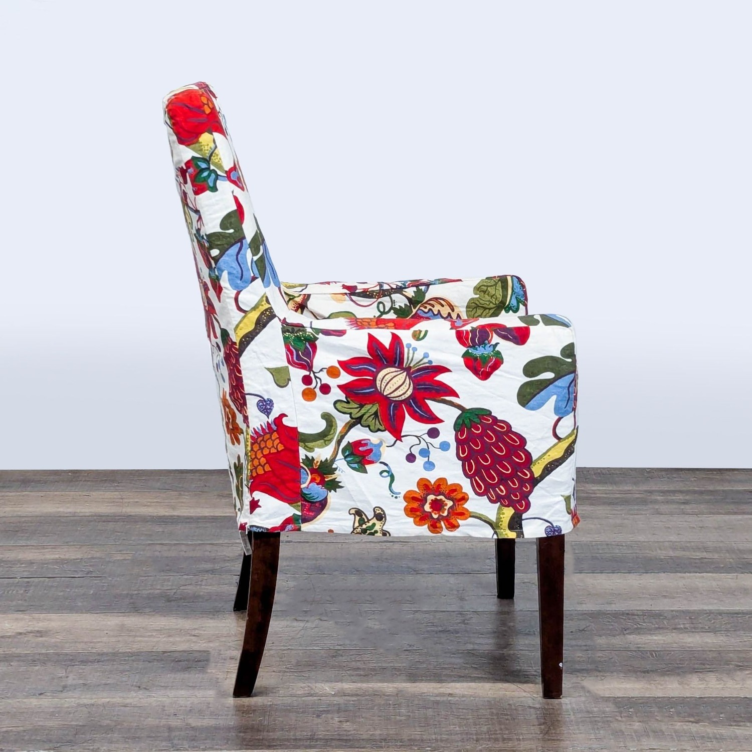 Floral Upholstered Arm Chair - image-1