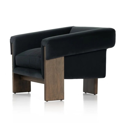 Used Heavenly Cairo Modern Chair in Velvet Smoke for sale on AptDeco