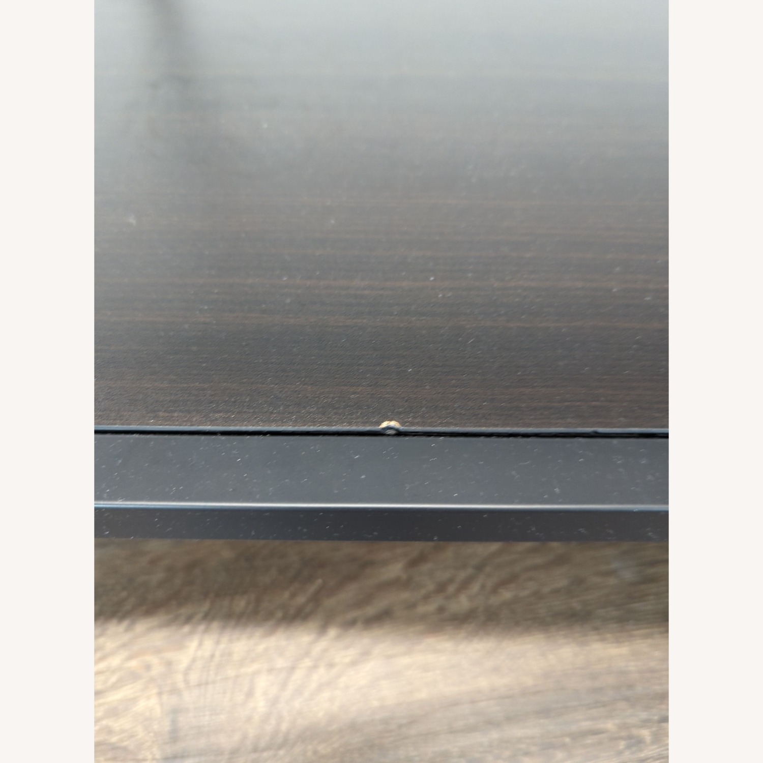 Glass Top Metal Coffee Table with Shelf - image-6