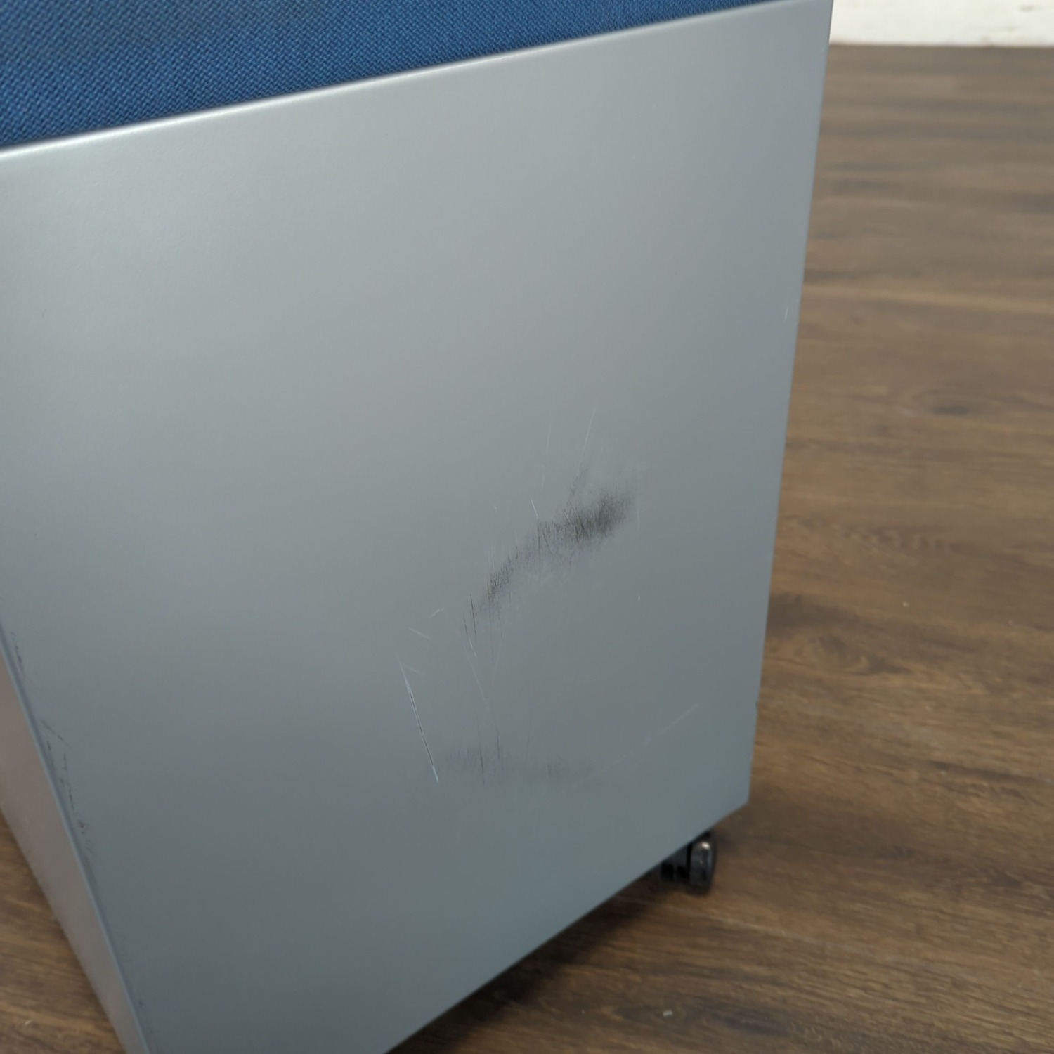 2-Drawer Mobile File Cabinet with Blue Cushion Top - image-3