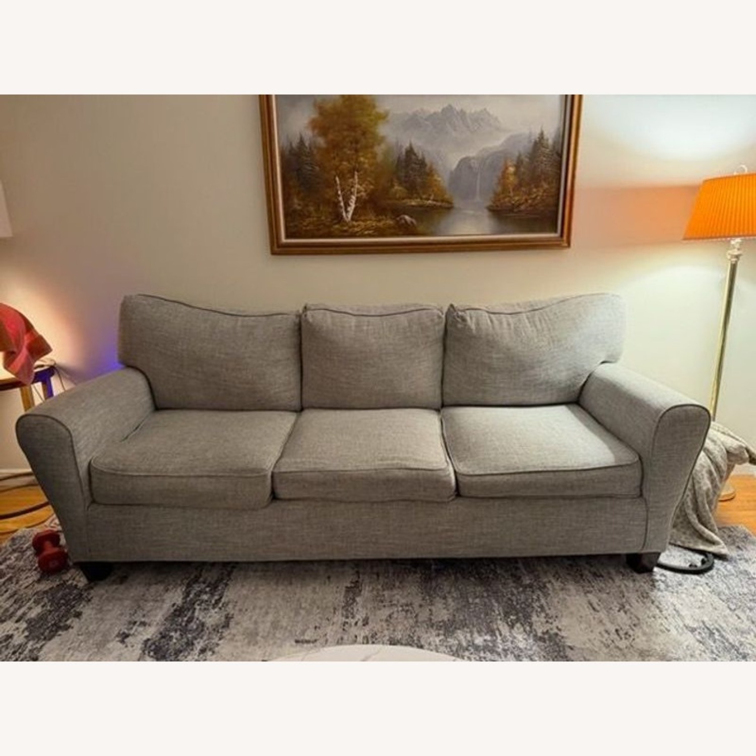 Wayfair 3-Seat Light Gray Fabric Sofa - image-2