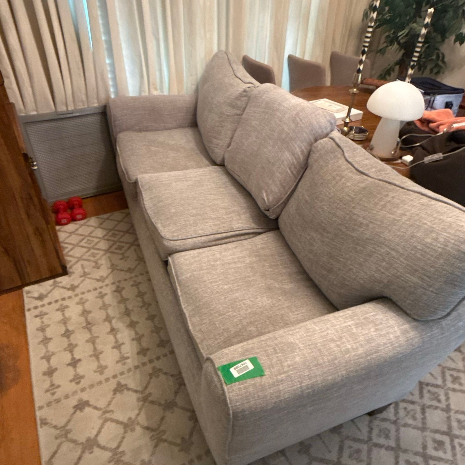 Wayfair 3-Seat Light Gray Fabric Sofa - image-7