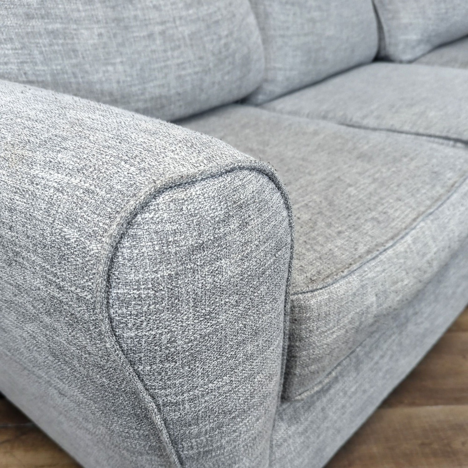 Wayfair 3-Seat Light Gray Fabric Sofa - image-4