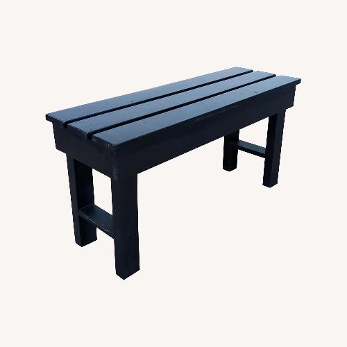 Used Three Plank Wood Bench for sale on AptDeco