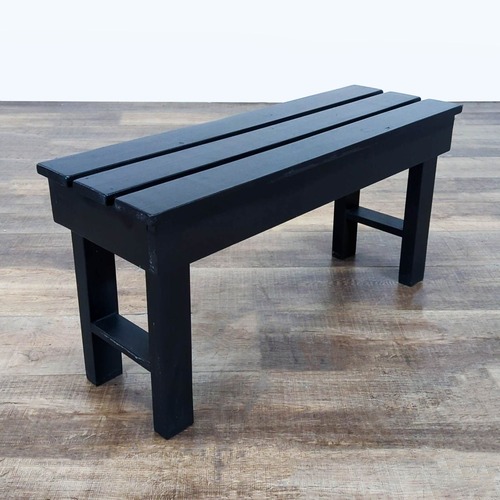 Used Three Plank Wood Bench for sale on AptDeco