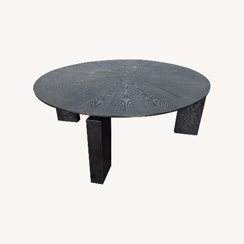 Used Sunburst Textured Metal Coffee Table	 for sale on AptDeco