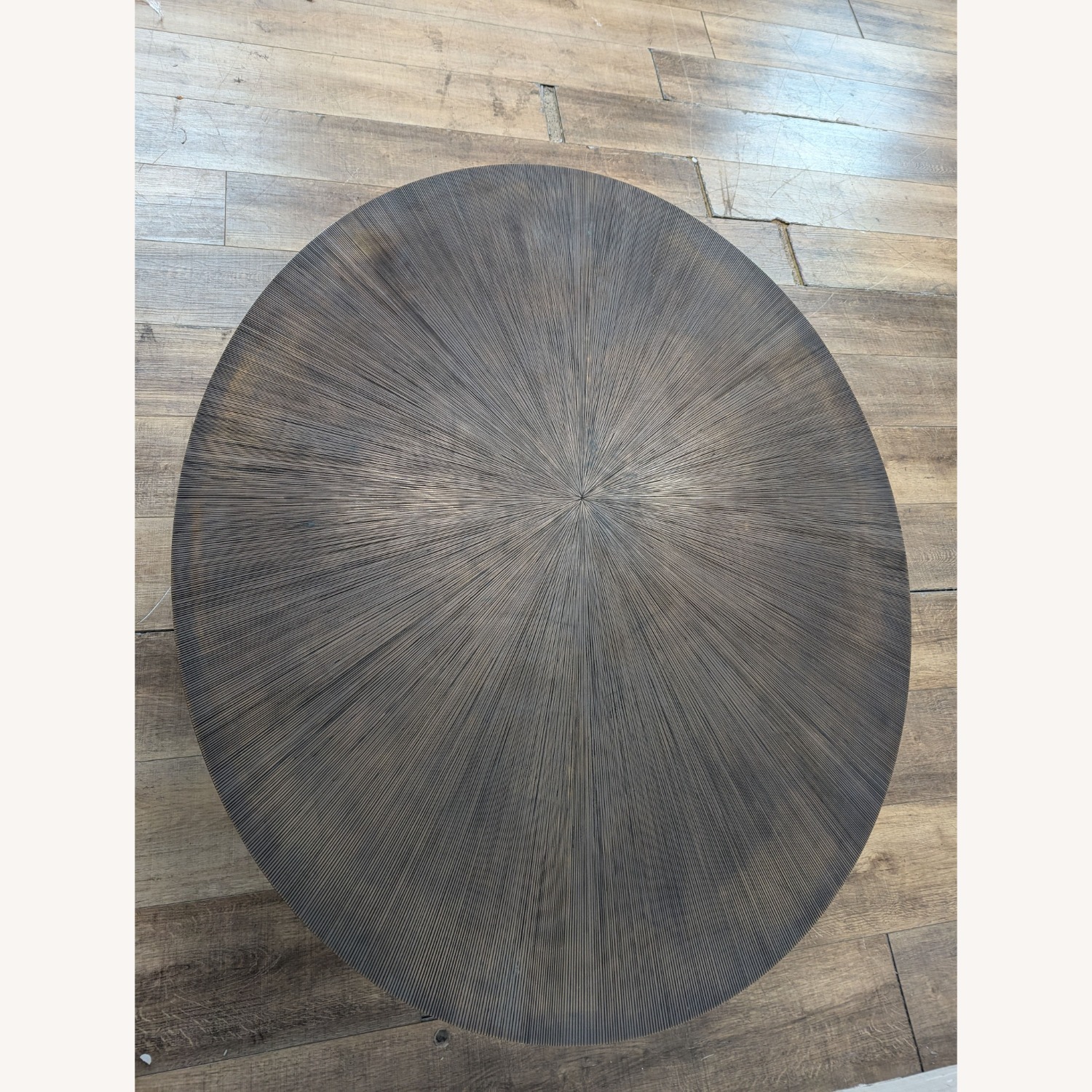 Sunburst Textured Metal Coffee Table	 - image-8
